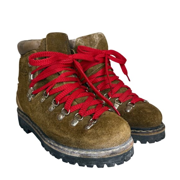 Vintage Bass Suede Leather Mountaineering Hiking Boots Womens 5.5 - Picture 3 of 8